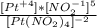 \frac{[Pt ^{+4}]*[NO_{2} ^{-1}]^{5}}{[Pt(NO _{2})_{4} ] ^{-2} }