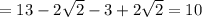 =13-2\sqrt{2}-3+2\sqrt{2}=10