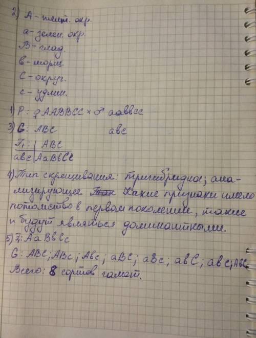 Скрестили гомозигтные особи по трём парам признаков. скрещивали растение гороха с жёлтой окраской се