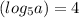 (log_{5} a)=4