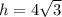 h=4 \sqrt{3}