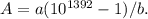 A=a (10^{1392}-1)/b.