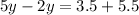 5y-2y=3.5+5.5