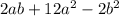 2ab+12a^2-2b^2