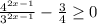 \frac{4^{2x-1}}{ 3^{2x-1} } - \frac{3}{4} \geq 0