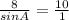 \frac{8}{sinA} = \frac{10}{1}