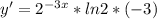 y'= 2^{-3x} *ln2*(-3)