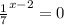 \frac{1}{7} ^{x-2} =0