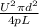 \frac{U^2 \pi d^2}{4pL}