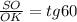 \frac{SO}{OK} =tg60