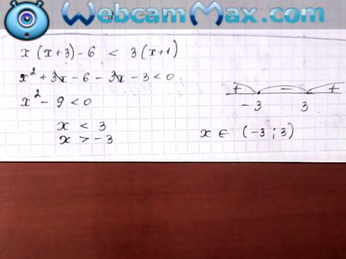 Подскажите 3) x(x+3)-6(меньше чем)3(x+1)