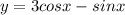 y=3cosx-sinx