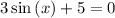 3\sin \left(x\right)+5=0