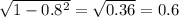 \sqrt{1-0.8^{2} } = \sqrt{0.36} =0.6