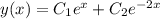 y(x)=C_{1}e^x+C_{2}e^{-2x}