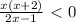 \frac{x(x+2)}{2x-1}\ \textless \ 0