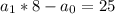 a_{1}*8-a_{0}=25