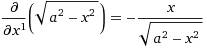 Вычислить производную sqrt(a^2-x^2)