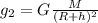 g_2=G \frac{M}{(R+h)^2}