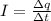 I= \frac{\Delta q}{\Delta t}