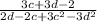 \frac{3c + 3d - 2}{2d - 2c +3c ^{2} - 3d ^{2} }