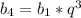 b_{4}=b_{1}*q^{3}