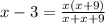 x-3= \frac{x(x+9)}{x+x+9}