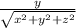 \frac{y}{ \sqrt{ x^{2} + y^{2} + z^{2} } }