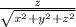 \frac{z}{ \sqrt{ x^{2} + y^{2} + z^{2} } }