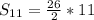 S_{11} = \frac{26}{2} *11