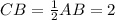 CB= \frac{1}{2} AB=2