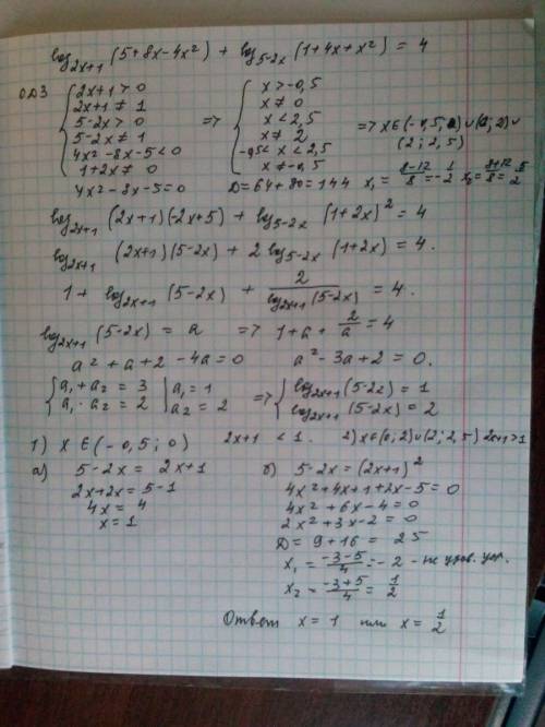 Слогариф.уравнением по формуле перехода к новому основанию одну часть разложил на множители, а втора