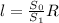 l= \frac{S_0}{S_1}R