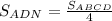 S_{ADN} = \frac{S_{ABCD}}{4}