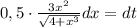 0,5\cdot{}\frac{3x^2}{\sqrt{4+x^3}}dx=dt