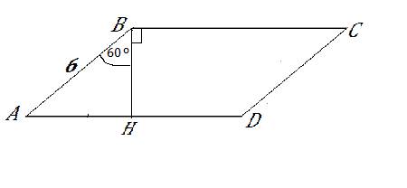 Периметр параллелограмма равен 32 см.найдите площадь параллелограмма,если один из углов на 60 градус