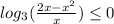 log_{3}( \frac{2x-x^{2}}{x}) \leq 0