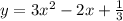 y=3x^{2}-2x+ \frac{1}{3}