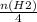 \frac{n(H2)}{4}