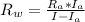 R_w= \frac{R_a*I_a}{I-I_a}