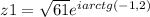 z1= \sqrt{61} e ^{iarctg(-1,2)}