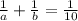 \frac{1}{a}+ \frac{1}{b}= \frac{1}{10}