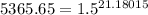 5365.65=1.5 ^{21.18015}