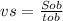 vs= \frac{Sob}{tob}