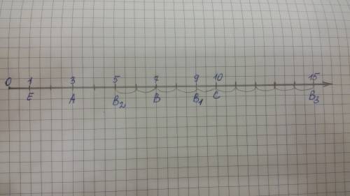 Начертите координатный луч и отметьте на нём точки а(3); o(0); b(7); e(1); c(10). на этом же луче от