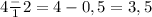 4 \frac-{1}{2}=4-0,5=3,5