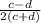 \frac{c-d}{2(c+d)}