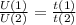 \frac{U(1)}{U(2)} = \frac{t(1)}{t(2)}