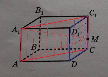 На ребрі сс, прямокутного паралелепіпеда abcda,b,c,d, по-оначили точку m (рис. 5.20). побудуйте ліні