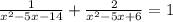 \frac{1}{x^2-5x-14}+ \frac{2}{x^2-5x+6}=1